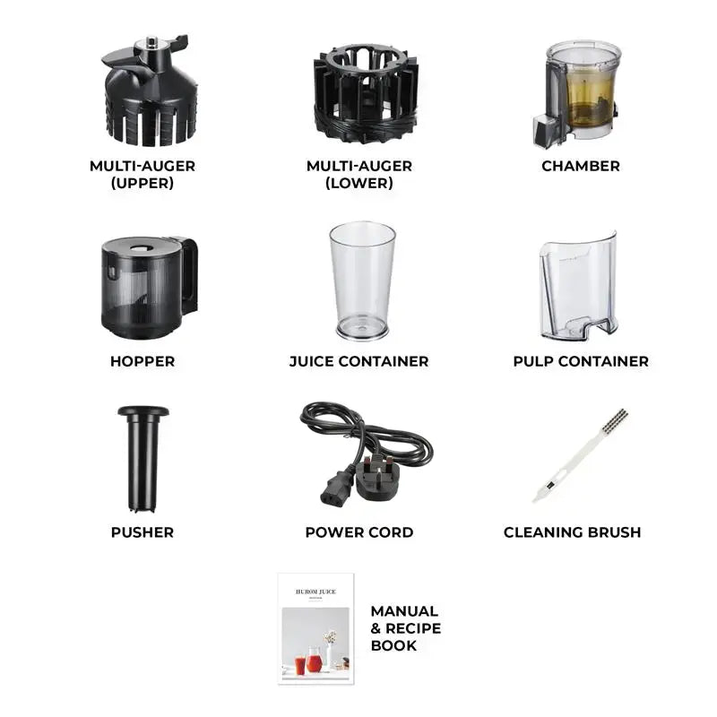 Hurom H400 Easy Clean Slow Juicer, Titanium Grey – Efficient, Hands-Free Juicing for a Healthier Lifestyle